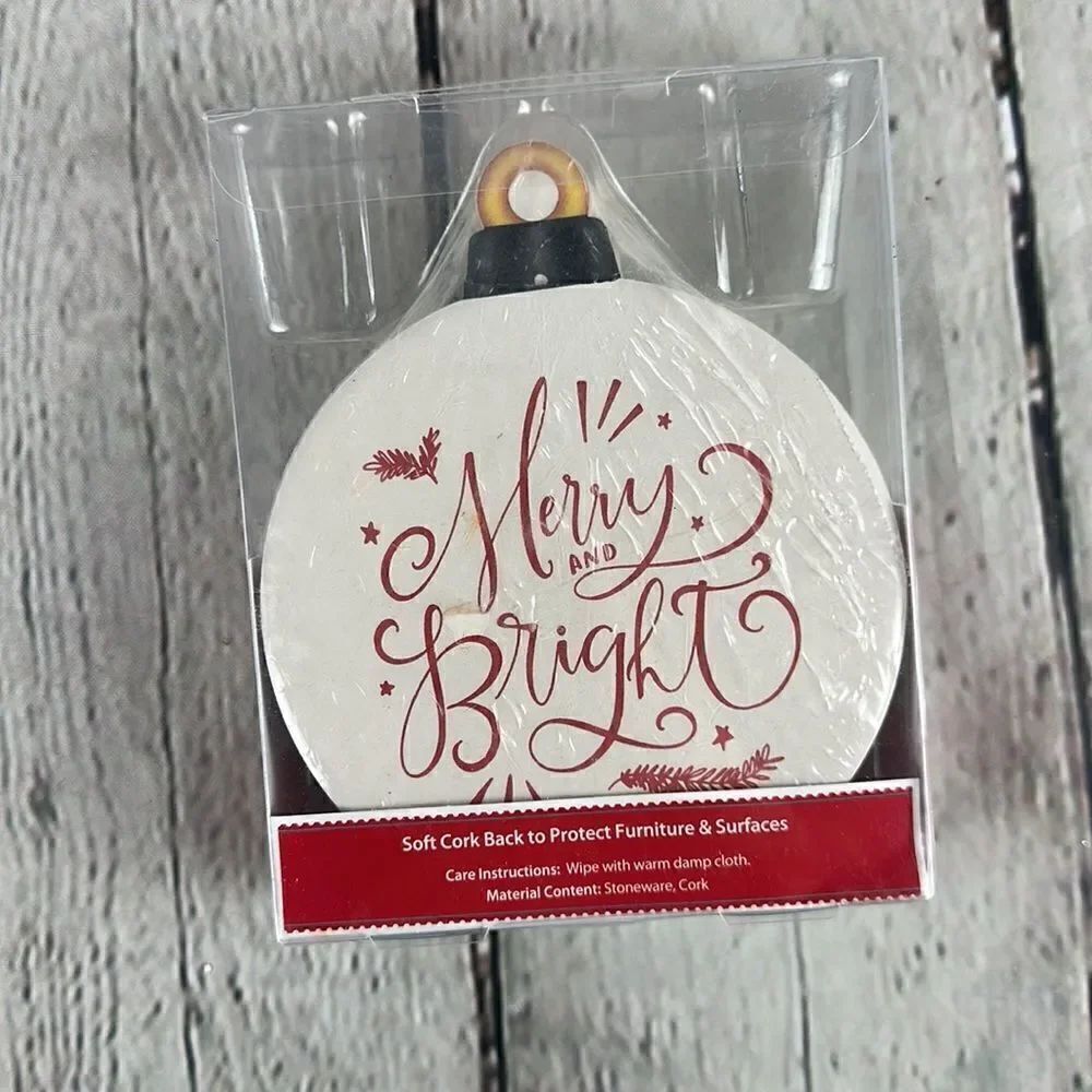 Holiday Time Decorative Coaster Set NWT - Picture 2 of 5